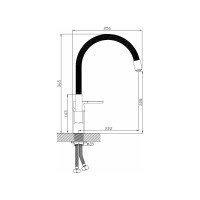 Смеситель для кухни Diadonna с гибким изливом D87-437114W