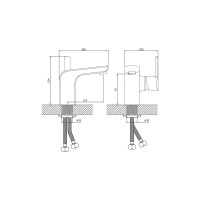 Смеситель для умывальника Diadonna монолитный D80-110107