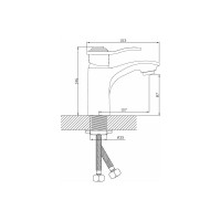 Смеситель для умывальника Diadonna монолитный D80-110108