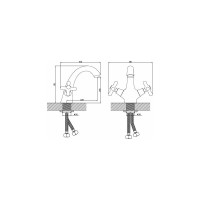 Смеситель для умывальника Diadonna монолитный D80-110314