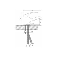 Смеситель для умывальника Diadonna монолитный D80-110111