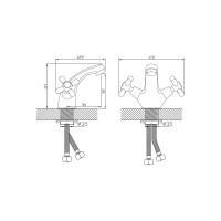 Смеситель для умывальника Diadonna монолитный D80-110301