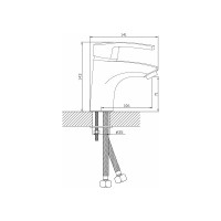 Смеситель для умывальника Diadonna монолитный D80-110122