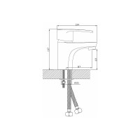 Смеситель для умывальника Diadonna монолитный D80-110121