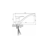 Смеситель для кухни Diadonna с длинным изливом D80-442100