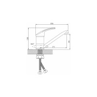 Смеситель для кухни Diadonna с коротким изливом D80-448102