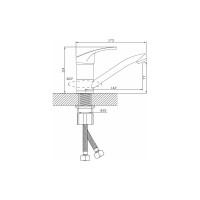 Смеситель для кухни Diadonna с коротким изливом D80-448111