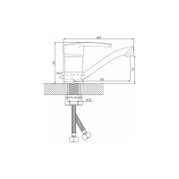 Смеситель для кухни Diadonna с коротким изливом D80-448122