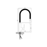 Смеситель для кухни Diadonna с гибким изливом D80-437106