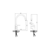 Смеситель для кухни Diadonna с гибким изливом D80-437113