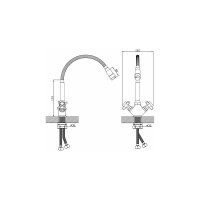 Смеситель для кухни Diadonna с гибким, регулирующим положение изливом D80-748352