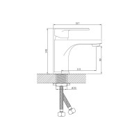 Смеситель для умывальника Diadonna монолитный D87-110117W