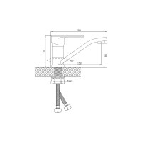 Смеситель для кухни Diadonna с коротким изливом D86-448117BL