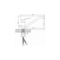 Смеситель для кухни Diadonna с длинным изливом D80-449111