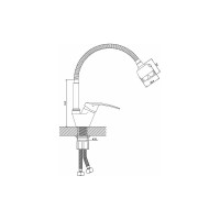 Смеситель для кухни Diadonna с гибким изливом D80-558112