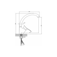 Смеситель для кухни Diadonna с высоким изливом D80-559100