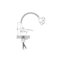 Смеситель для кухни Diadonna с гибким изливом D80-558124