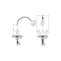 Смеситель для кухни Diadonna с гибким изливом D80-748314
