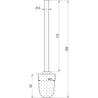 WC щётка RavSlezak чёрный ёршик; ручка цвета золото ND A0500-2Z