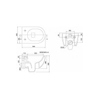 Подвесной безободковый унитаз Scarabeo MOON 5520/CL