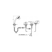 Смеситель на борт ванны RavSlezak Dunaj D470.5P
