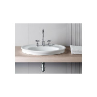 Накладная раковина HATRIA DOLCEVITA 1 отверстие для смесителя, 65х48 см, белая Y0PL01