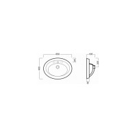 Накладная раковина HATRIA DOLCEVITA 1 отверстие для смесителя, 65х48 см, белая Y0PL01