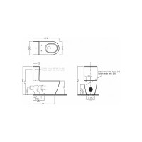 Унитаз-моноблок HATRIA FUSION безободковый, белый Y1ZB01