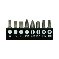 Отвертка-битодержатель Forsage гибкая с набором бит, 9пр.CrV6150 в блистере 28129 F-811309