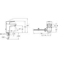 Смеситель для раковины JACOB DELAFON OSCAR матовый черный 00000086193 E29842-BL