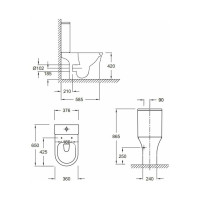 Бачок Jacob Delafon ALEO с механизмом смыва на 3/6 л, белый ETAL212-0 00000096113