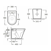 Приставной унитаз Jacob Delafon RODIN EDAA102-00 00000094346