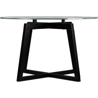 Стол журнальный Мебелик Рилле 445 венге/ стекло прозрачное (круг) 00 1043