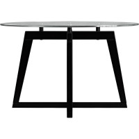 Стол журнальный Мебелик Рилле 445 венге/ стекло прозрачное (круг) 00 1043