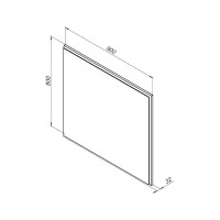 Зеркало Aquanet Nova Lite 90 цвет дуб рустикальный 00249516