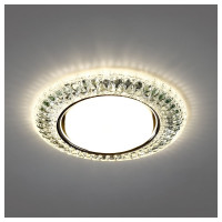 Встраиваемый светильник Smartbuy под лампу GX53 с LED подсветкой прозрачный SBL-06CL2-GX53