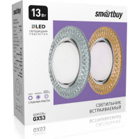 Встраиваемый светильник Smartbuy под лампу GX53 с LED подсветкой прозрачный SBL-06CL2-GX53