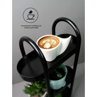 Тележка MY SPACE 3 овальные полки, черный TB3PO