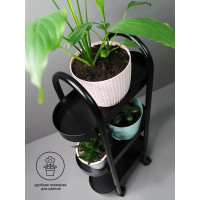 Тележка MY SPACE 3 овальные полки, черный TB3PO