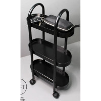 Тележка MY SPACE 3 овальные полки, черный TB3PO