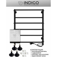 Полотенцесушитель INDIGO Europe Lux без полки (electro) 60/50 таймер, скрытый монтаж, универсальное подключение R/L LELLE60-50BRRt