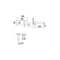 Смеситель для раковины (внешняя часть) NOBILI LIVE LV00498/1CR 00000069065