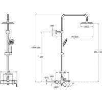 Душевая система Jacob Delafon ALEO E97825RU-4-CP 00000106101