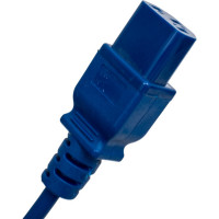 Шнур питания LANMASTER C13-C14, 3х0.75, 220В, 10А, синий, 1 метр LAN-PP13/14-1.0-BL
