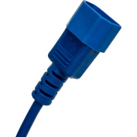 Шнур питания LANMASTER C13-C14, 3х0.75, 220В, 10А, синий, 1 метр LAN-PP13/14-1.0-BL