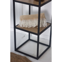 Стеллаж НАЙДИ 2, 400x400x782 мм, черный муар, ЛДСП дуб сонома LS2-553025