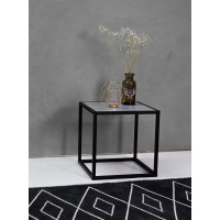 Стеллаж НАЙДИ 1, 400x400x400 мм, черный муар, ЛДСП метрополитан грей LS1-5502