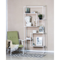 Книжный стеллаж НАЙДИ белый муар, ЛДСП дуб сонома LSK-533025