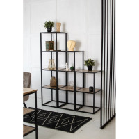 Стеллаж НАЙДИ 3, 400x400x1164 мм, черный муар, ЛДСП дуб сонома LS3-553025