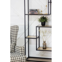 Книжный стеллаж НАЙДИ черный муар, ЛДСП дуб сонома LSK-553025